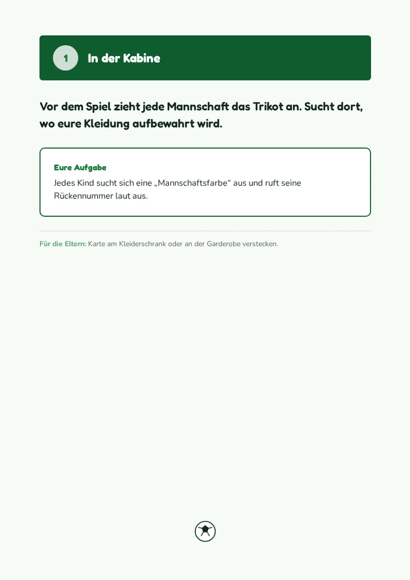 Stationskarte: Fußball-Schnitzeljagd zum Ausdrucken